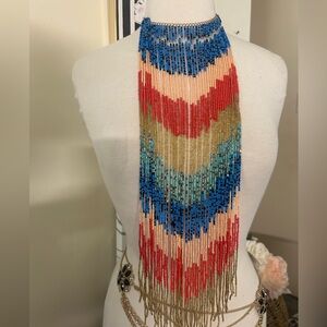 Colorful Beaded Statement Necklace